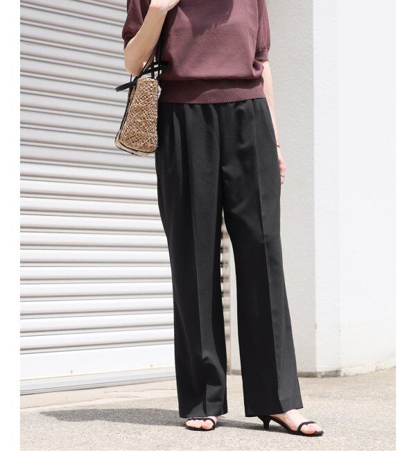 JOURNAL STANDARD relume「OXストレッチギャザータックパンツ」|その他|ブラック