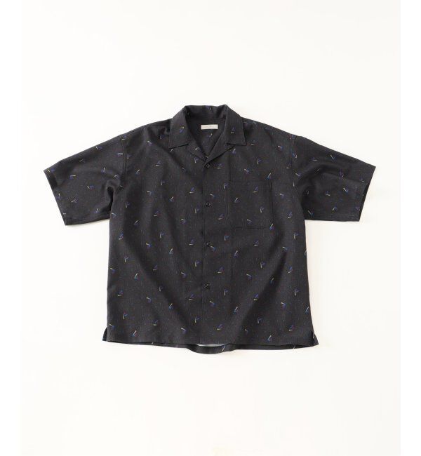 JOURNAL STANDARD relume「ホールパターン プリント オープンカラーシャツ」|シャツ・ブラウス|ブラック