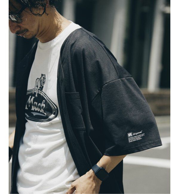 JOURNAL STANDARD relume「吸水速乾 RUSSELL ATHLETIC 別注 Dri-Power(R) ベースボールシャツ」|シャツ・ブラウス|
