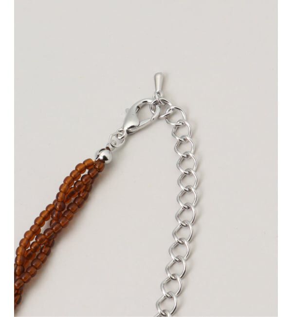 JOURNAL STANDARD relume「RELUME 3レンガラスビーズネックレス」|ネックレス|