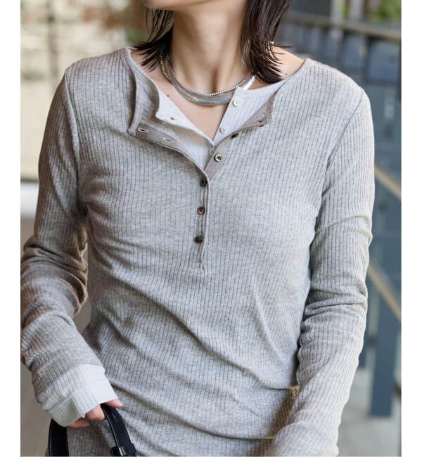 JOURNAL STANDARD「《追加3》シアーテレコヘンリーネックプルオーバー」|Tシャツ・カットソー|