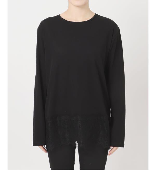 JOURNAL STANDARD「《追加4》レースヘム クルーネックシアーロングT」|Tシャツ・カットソー|