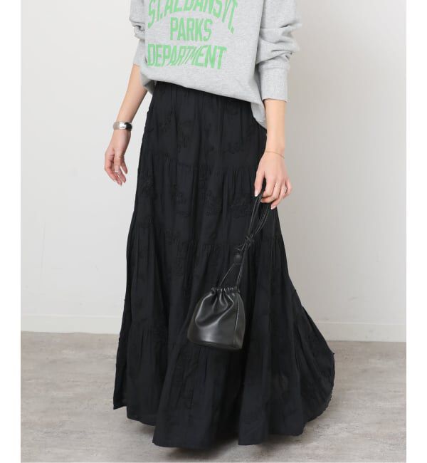 JOURNAL STANDARD relume「3Dシフリティアードスカート」|スカート|ブラック