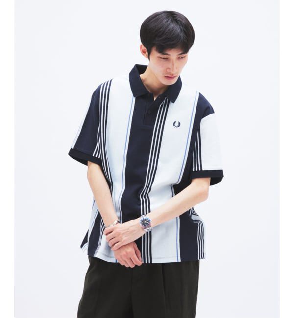 JOURNAL STANDARD「《予約》FRED PERRY / フレッドペリー 別注 ストライプ ピケ ポロシャツ」|ポロシャツ|