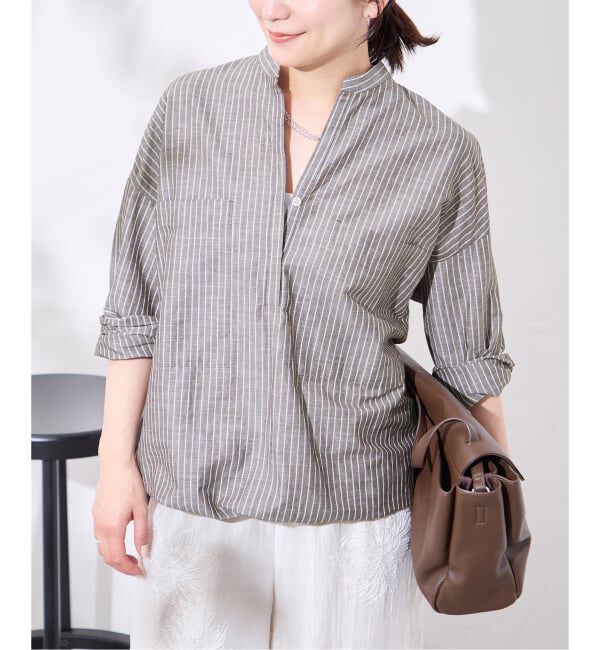 JOURNAL STANDARD「《追加2》ハードマンズリネンコットンスキッパーシャツ」|シャツ・ブラウス|