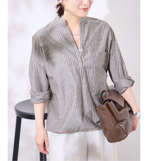 JOURNAL STANDARD「《追加2》ハードマンズリネンコットンスキッパーシャツ」|シャツ・ブラウス|