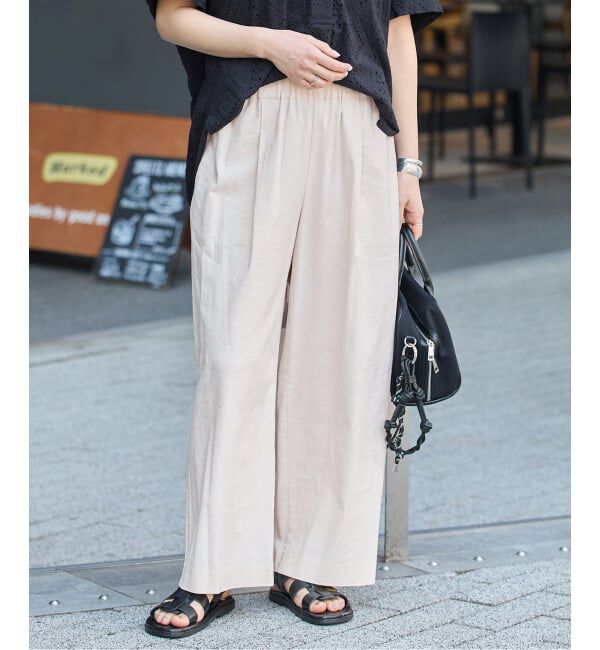 JOURNAL STANDARD「《追加2》ウォッシャブルコットンリネンIVISストレートパンツ」|その他|