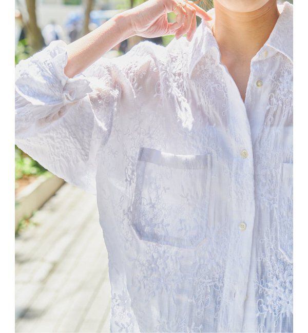 Spick and Span「シアーエンブロイダリーシャツ」|シャツ・ブラウス|