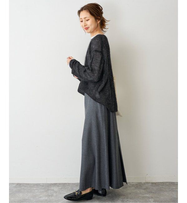 Spick and Span「《WEB限定カラー有り / 追加》ルーズモヘヤMIXボートネックニット」|ニット・セーター|