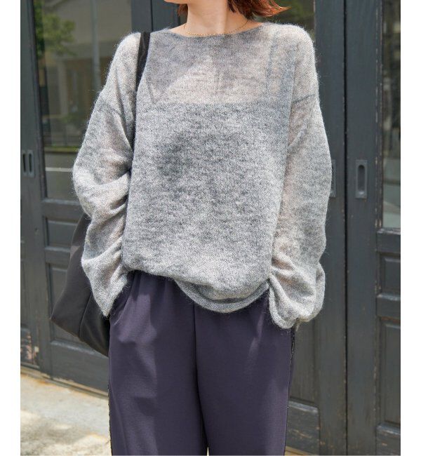 Spick and Span「《WEB限定カラー有り / 追加》ルーズモヘヤMIXボートネックニット」|ニット・セーター|