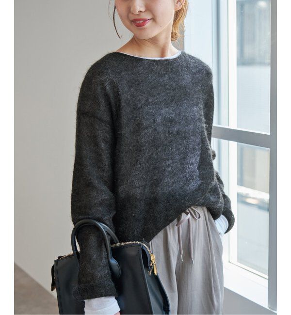 Spick and Span「《WEB限定カラー有り / 追加》ルーズモヘヤMIXボートネックニット」|ニット・セーター|