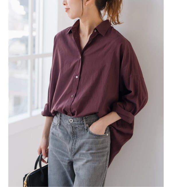 Spick and Span「《追加》ガーメントダイカシュクールシャツ」|シャツ・ブラウス|