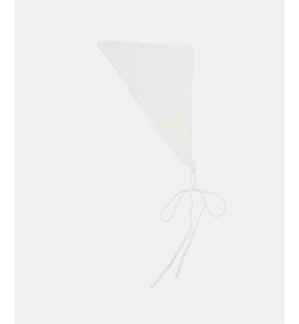 U by SPICK&SPAN「《追加》シアーFLOWERレーススカーフ2」|バンダナ・スカーフ|