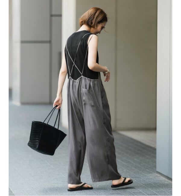 FRAMeWORK「≪追加≫キュプラツイルキャミサロペット 3」|オールインワン|