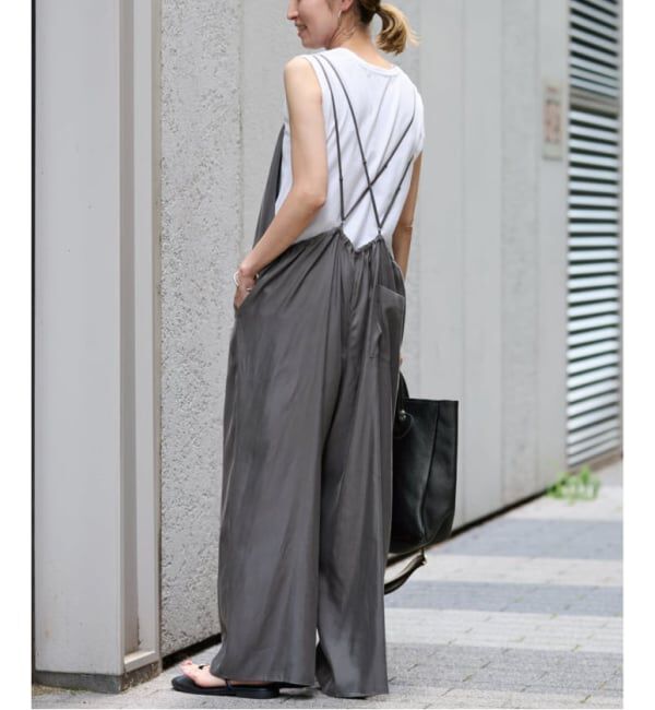 FRAMeWORK「≪追加≫キュプラツイルキャミサロペット 3」|オールインワン|