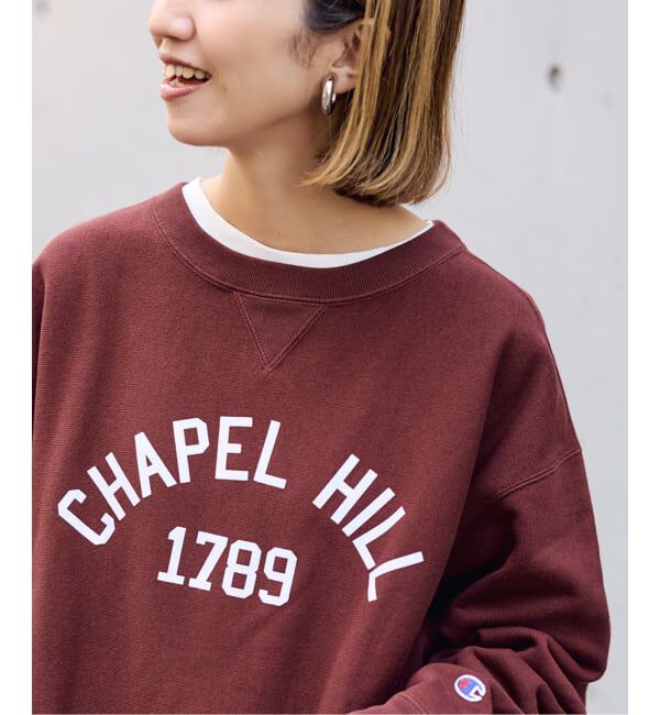 FRAMeWORK「Champion 別注リバースウィーブ ロゴスウェットポケットプルオーバー」|スウェット・ジャージ|