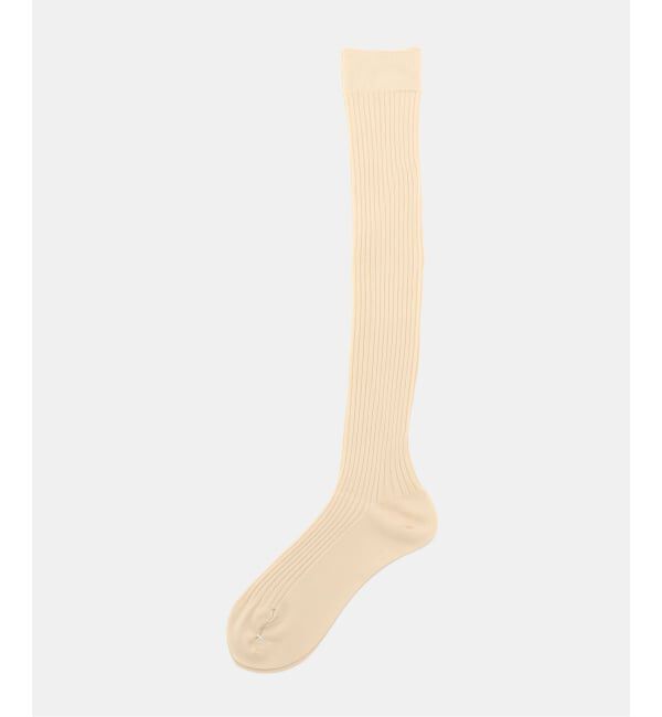 Spick and Span「piedi nudi /ピエディヌーディー Bright Rib High」|ソックス|ナチュラル