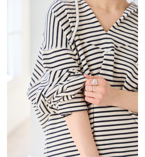 U by SPICK&SPAN「LENO ボーダーメキシカン パーカー」|パーカー|