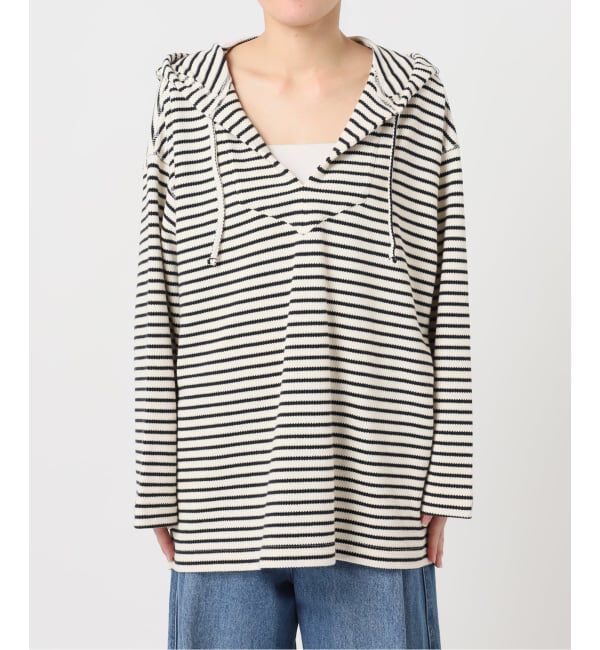 U by SPICK&SPAN「LENO ボーダーメキシカン パーカー」|パーカー|