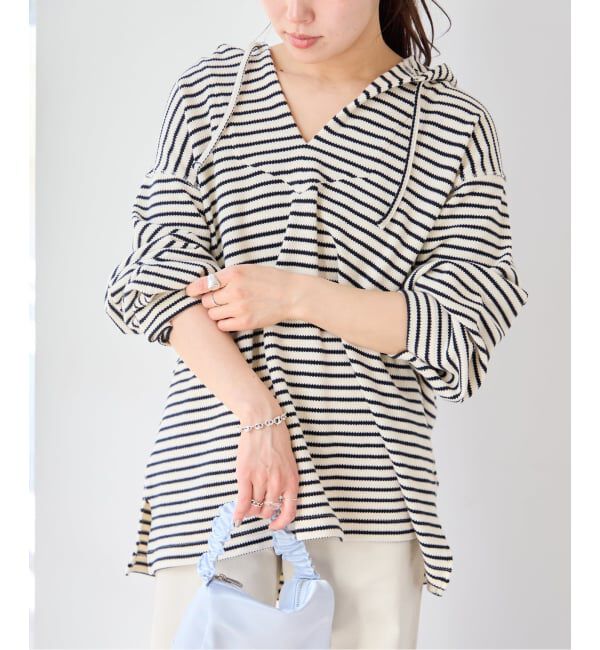 U by SPICK&SPAN「LENO ボーダーメキシカン パーカー」|パーカー|