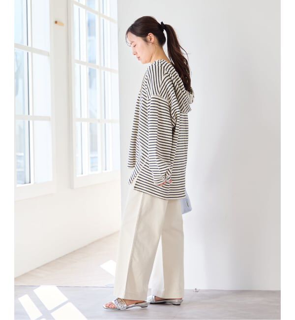 U by SPICK&SPAN「LENO ボーダーメキシカン パーカー」|パーカー|