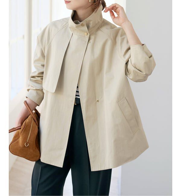 Spick and Span「CO/PAスタンドカラーショートコート」|その他|ベージュ