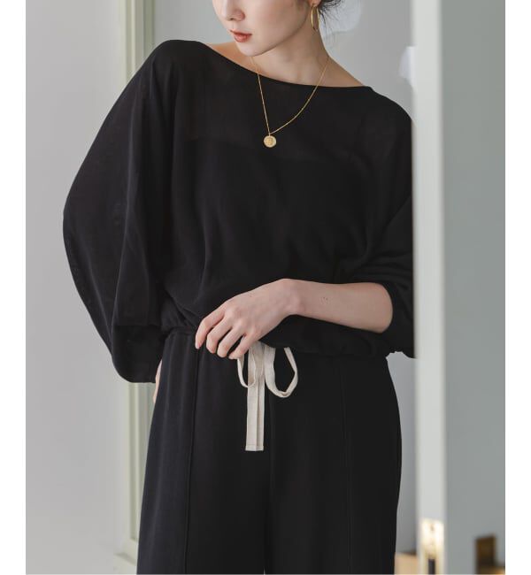 NOBLE「ワイドスリーブ ショートプルオーバー」|ニット・セーター|