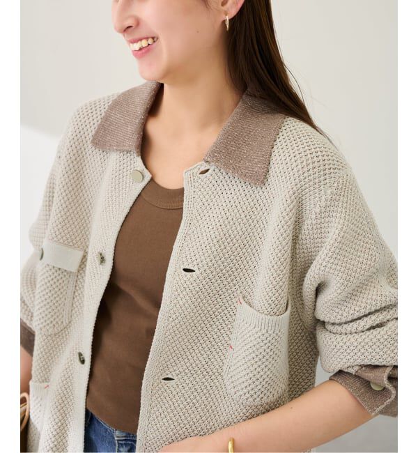 FRAMeWORK「MEIAS KNIT カバーオール」|カーディガン|