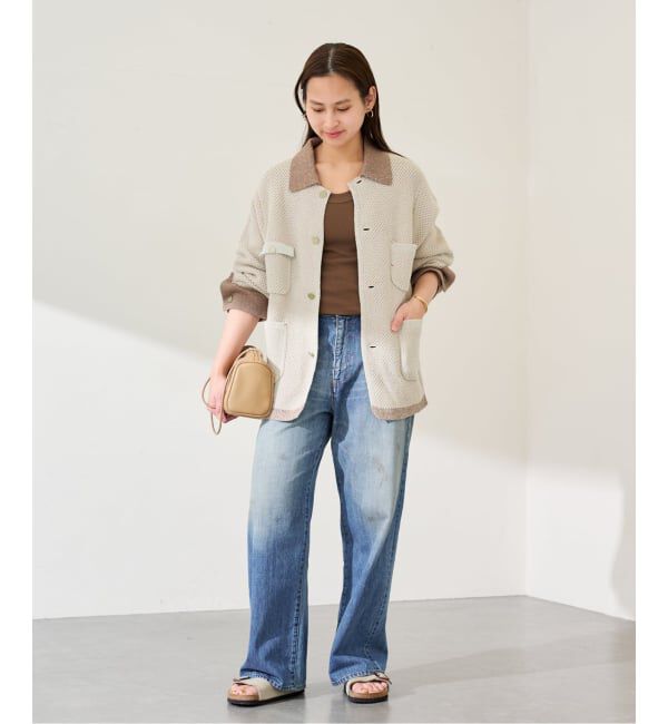 FRAMeWORK「MEIAS KNIT カバーオール」|カーディガン|