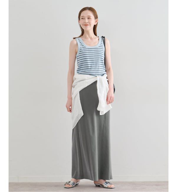 U by SPICK&SPAN「《予約》2WAY ハリヌキリブマルチボーダータンク」|タンクトップ|