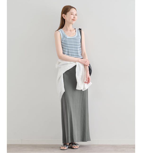 U by SPICK&SPAN「《予約》2WAY ハリヌキリブマルチボーダータンク」|タンクトップ|