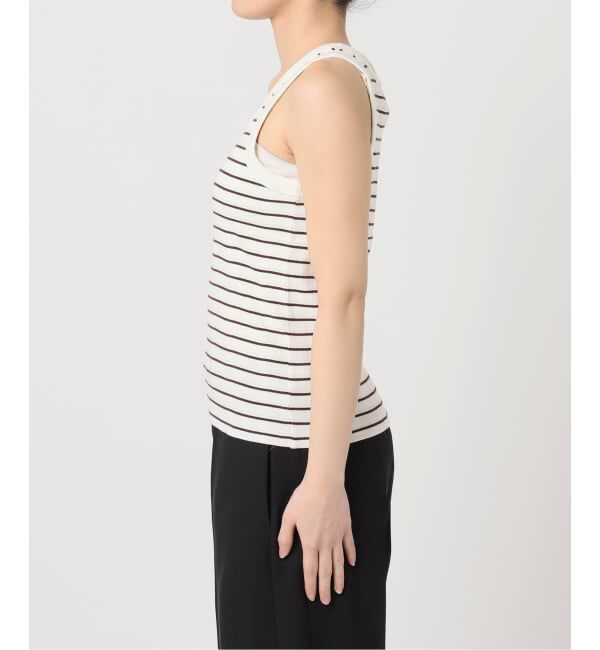 U by SPICK&SPAN「《予約》2WAY ハリヌキリブマルチボーダータンク」|タンクトップ|