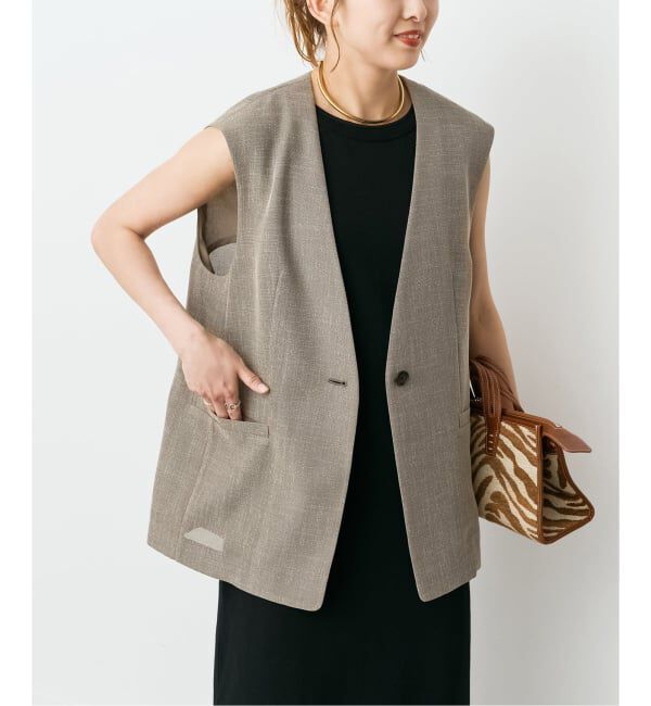 Spick and Span「《予約》ドライメッシュツイードベスト」|ベスト・ジレ|