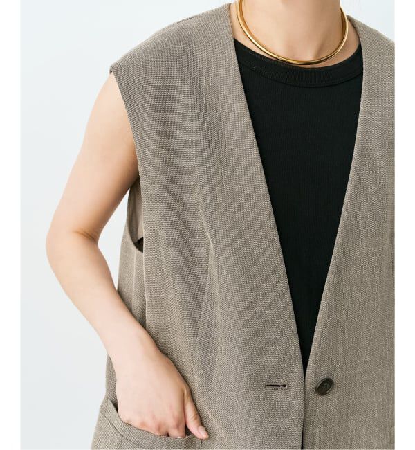 Spick and Span「《予約》ドライメッシュツイードベスト」|ベスト・ジレ|