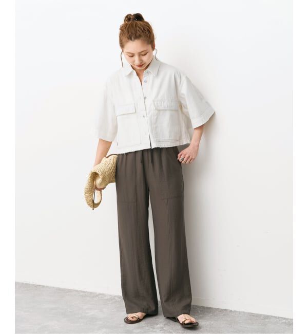 Spick and Span「《予約》ドレープツイルイージーファティーグパンツ」|スラックス|