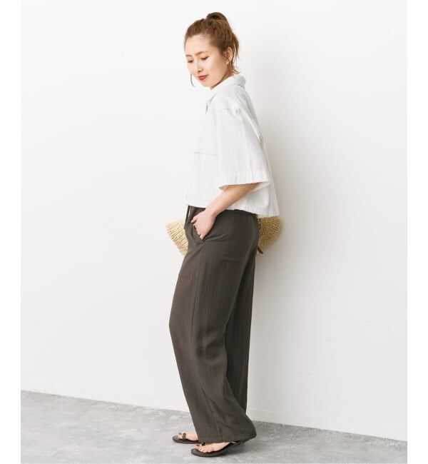 Spick and Span「《予約》ドレープツイルイージーファティーグパンツ」|スラックス|