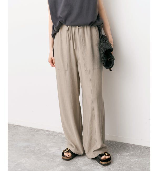 Spick and Span「《予約》ドレープツイルイージーファティーグパンツ」|スラックス|