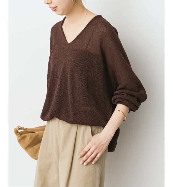 Spick and Span「《予約》ペーパーヤーンコクーンシルエットプルオーバー」|ニット・セーター|