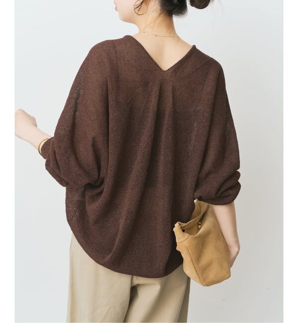 Spick and Span「《予約》ペーパーヤーンコクーンシルエットプルオーバー」|ニット・セーター|