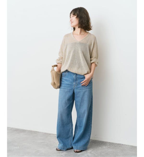 Spick and Span「《予約》ペーパーヤーンコクーンシルエットプルオーバー」|ニット・セーター|