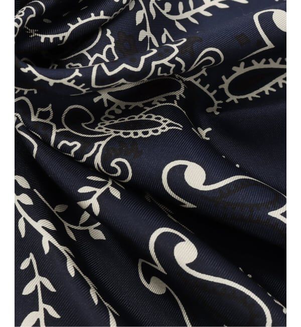 FRAMeWORK「manipuri/マニプリ シルク65 KALEIDO BANDANA(ネイビー)」|バンダナ・スカーフ|