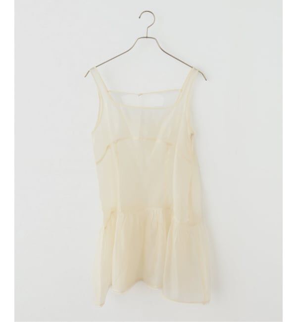 NOBLE「le / ル SHEER LAYERED MINI OP」|ワンピース|ベージュ