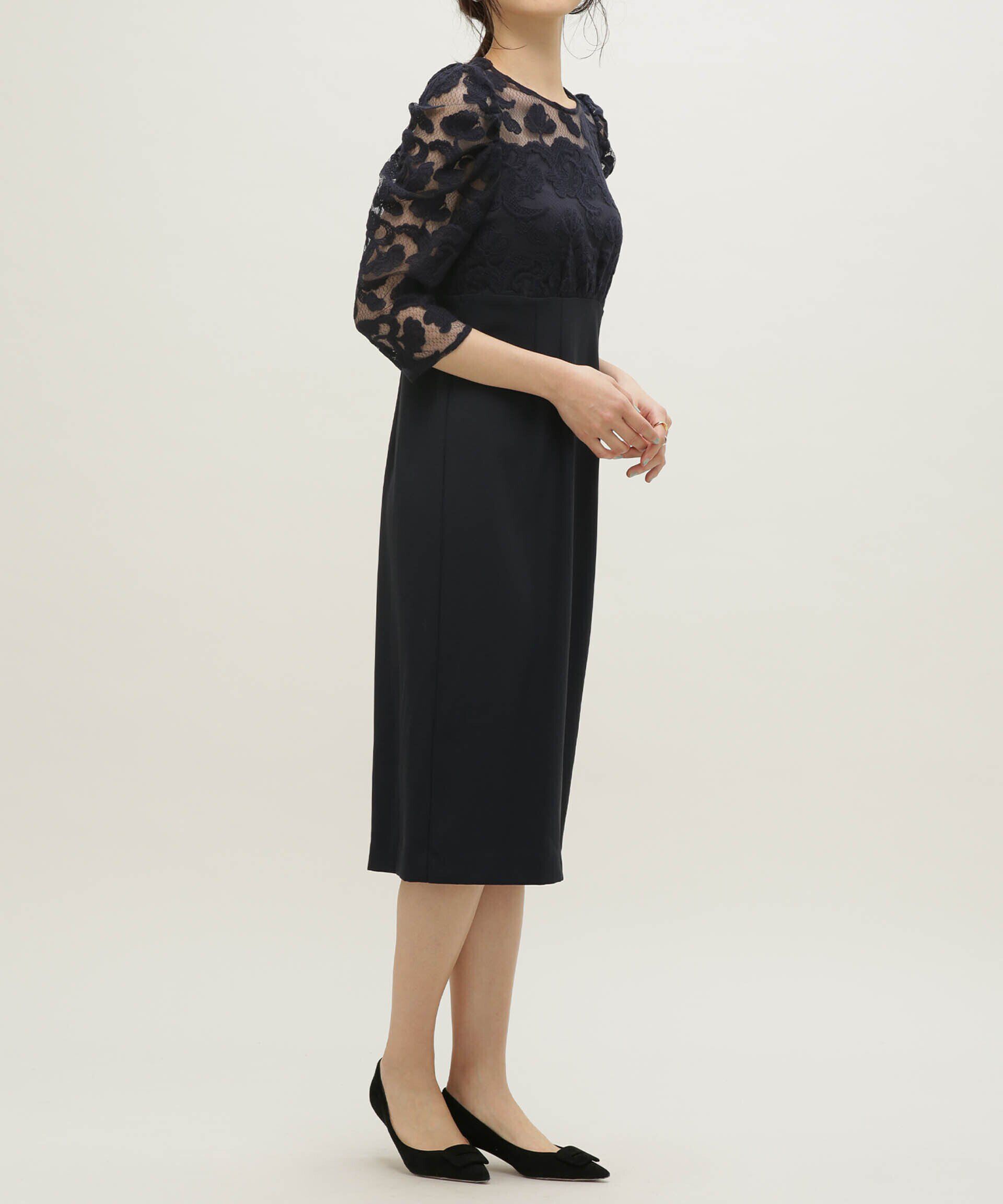 nano･universe「troisiemechaco/エンブロダイリーチュール ダブルクロスワンピース」|ワンピース|