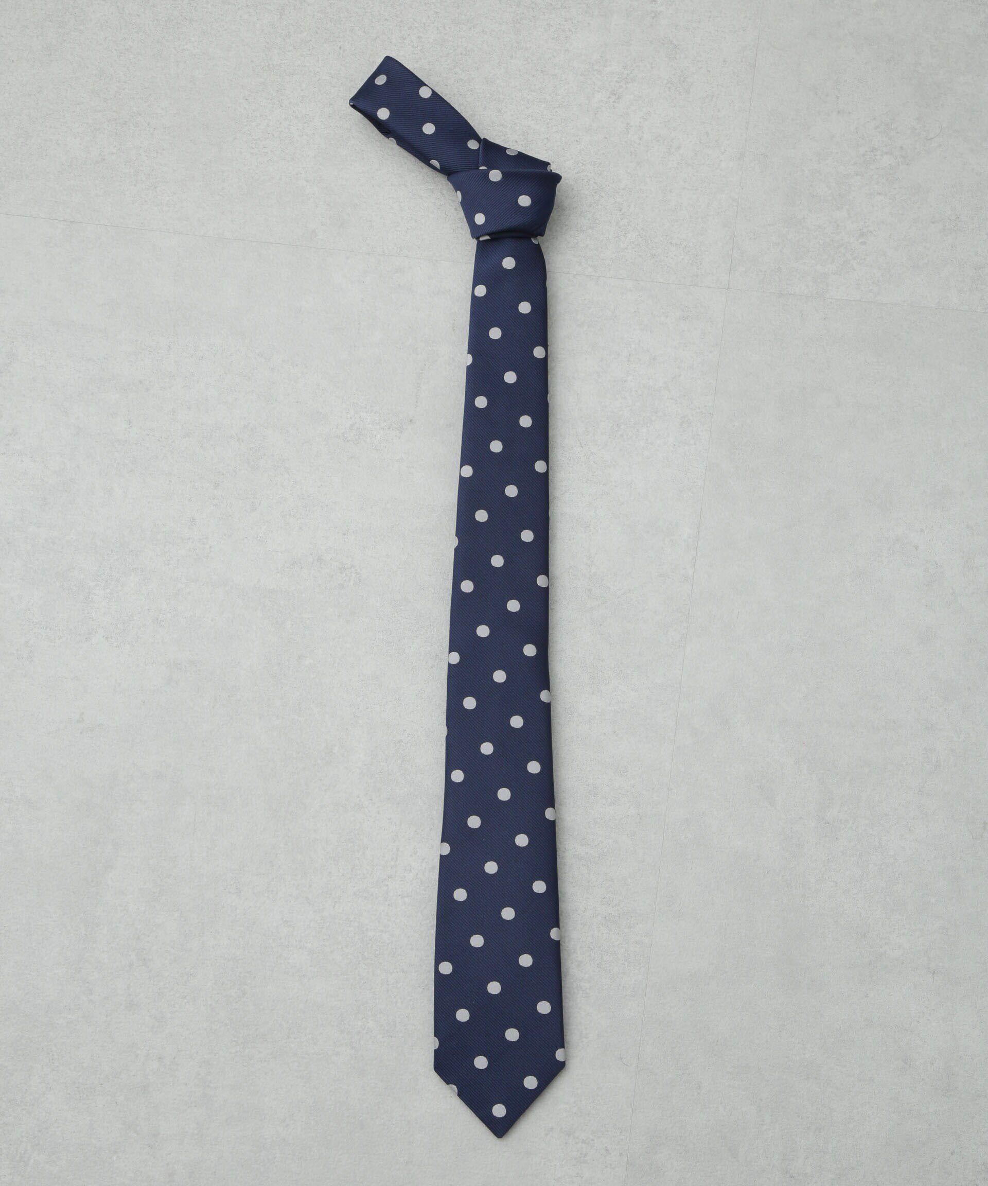 nano･universe「京都ウォッシャブルドットネクタイ」|ネクタイ・蝶ネクタイ|ネイビー