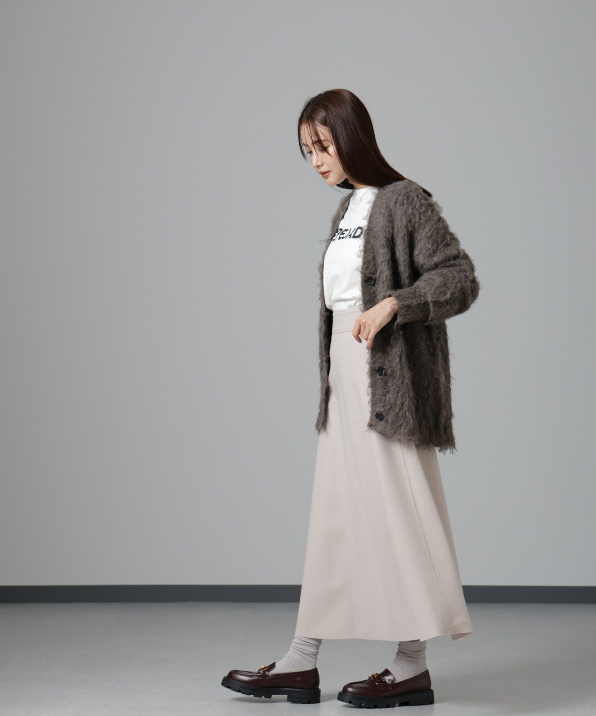 nano･universe「ニードルジャージーフレアスカート」|スカート|