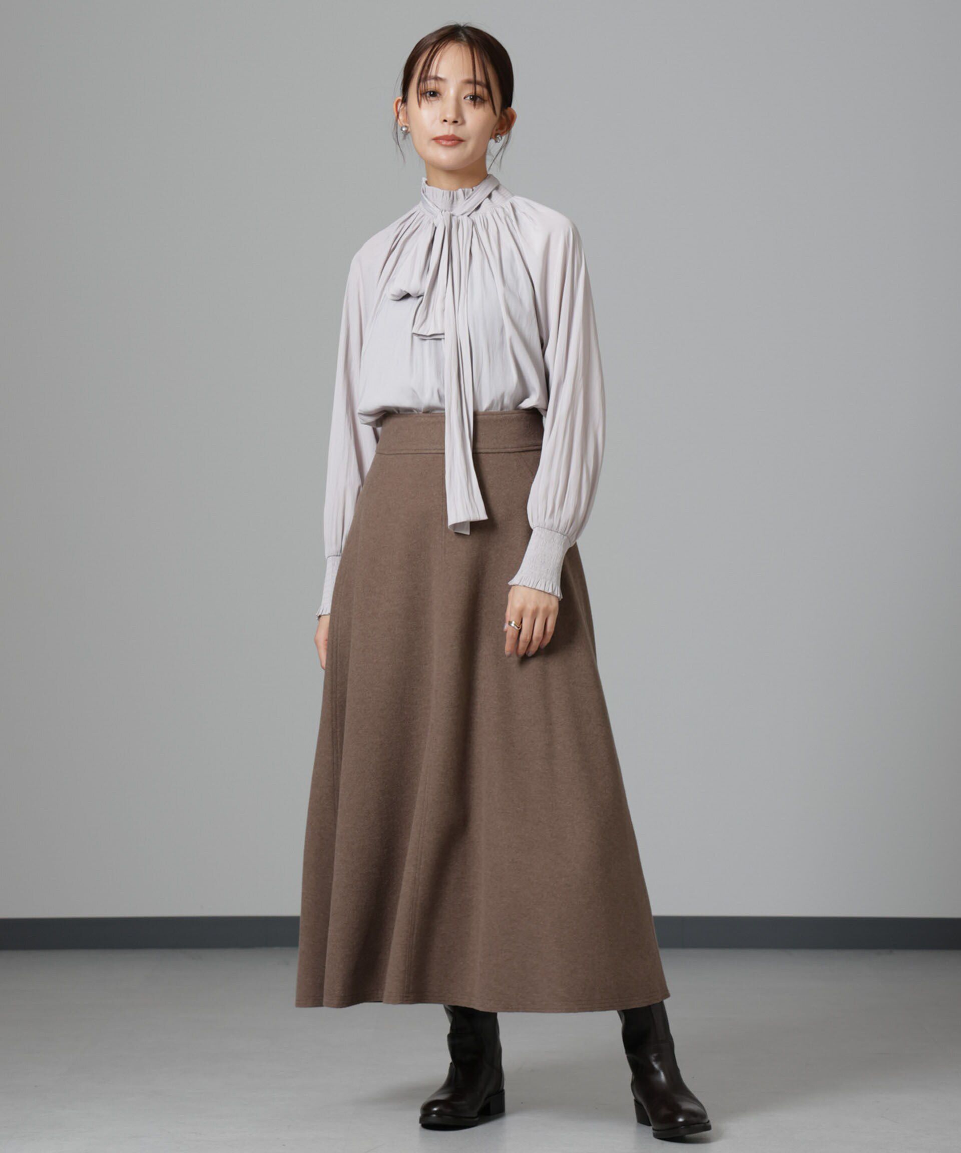 nano･universe「ニードルジャージーフレアスカート」|スカート|