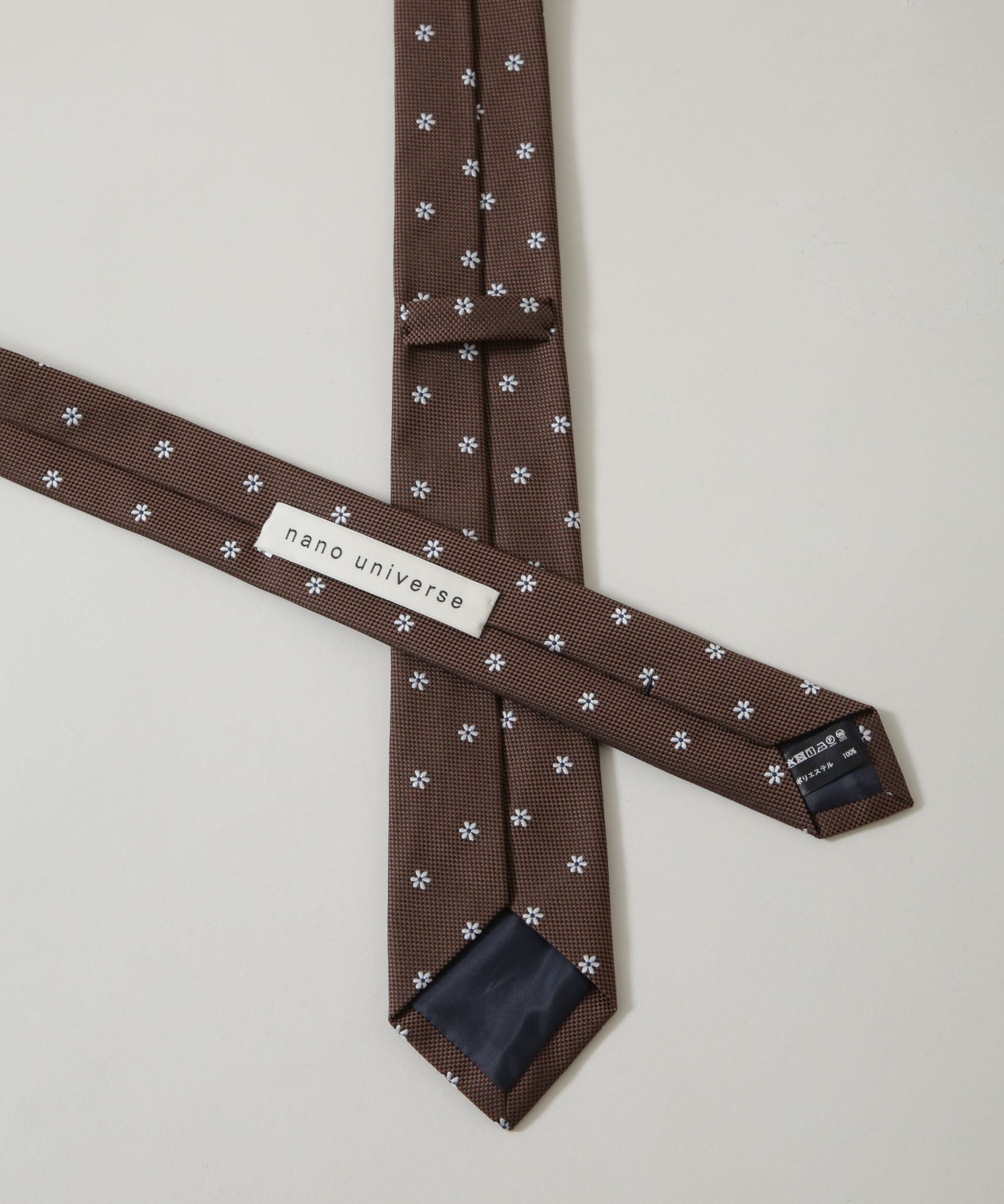 nano･universe「京都西陣ウォッシャブルフラワーモチーフネクタイ」|ネクタイ・蝶ネクタイ|