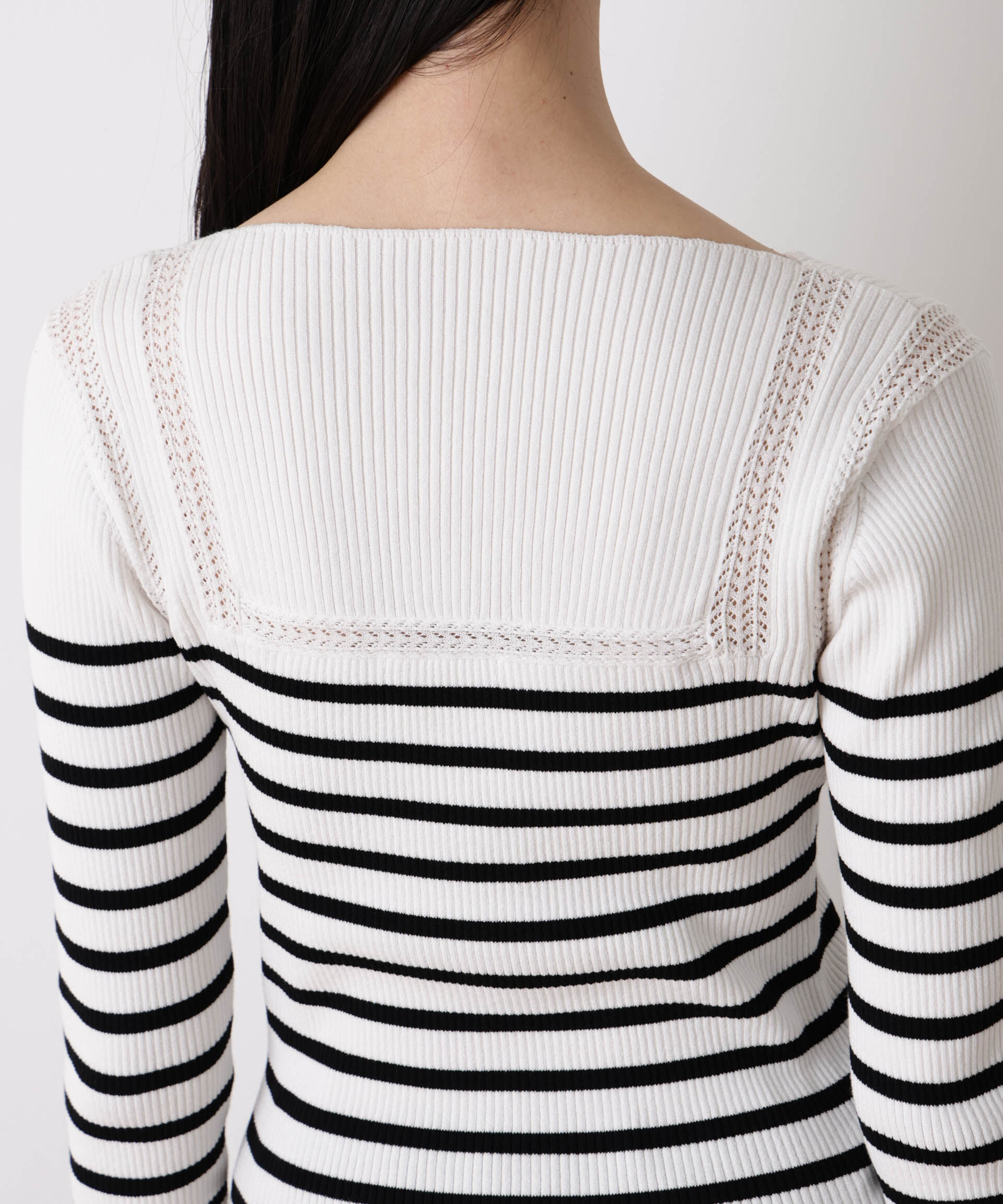 nano･universe「「STEVELOUR」ボーダーフィットニット」|ニット・セーター|