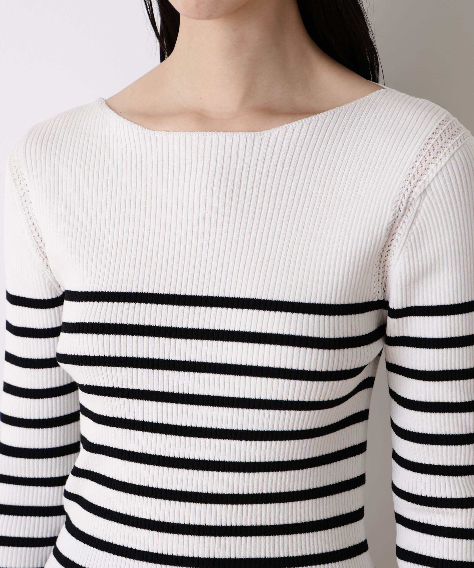 nano･universe「「STEVELOUR」ボーダーフィットニット」|ニット・セーター|