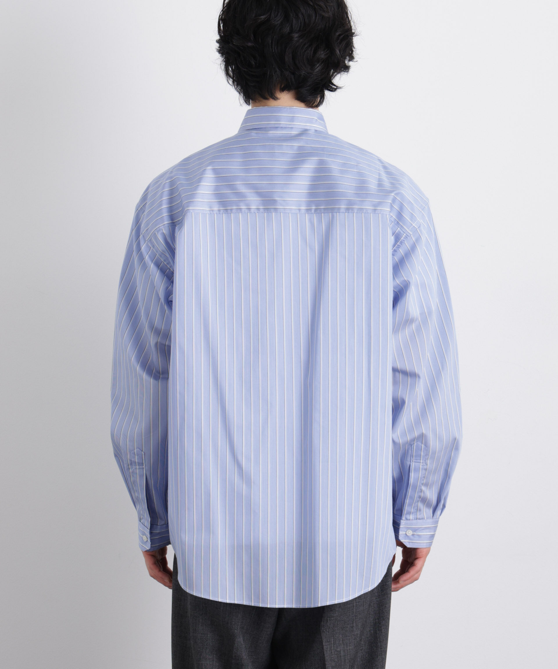 nano･universe「「OtoNANO」大人のワイドシャツレギュラーカラーストライプ長袖」|シャツ・ブラウス|